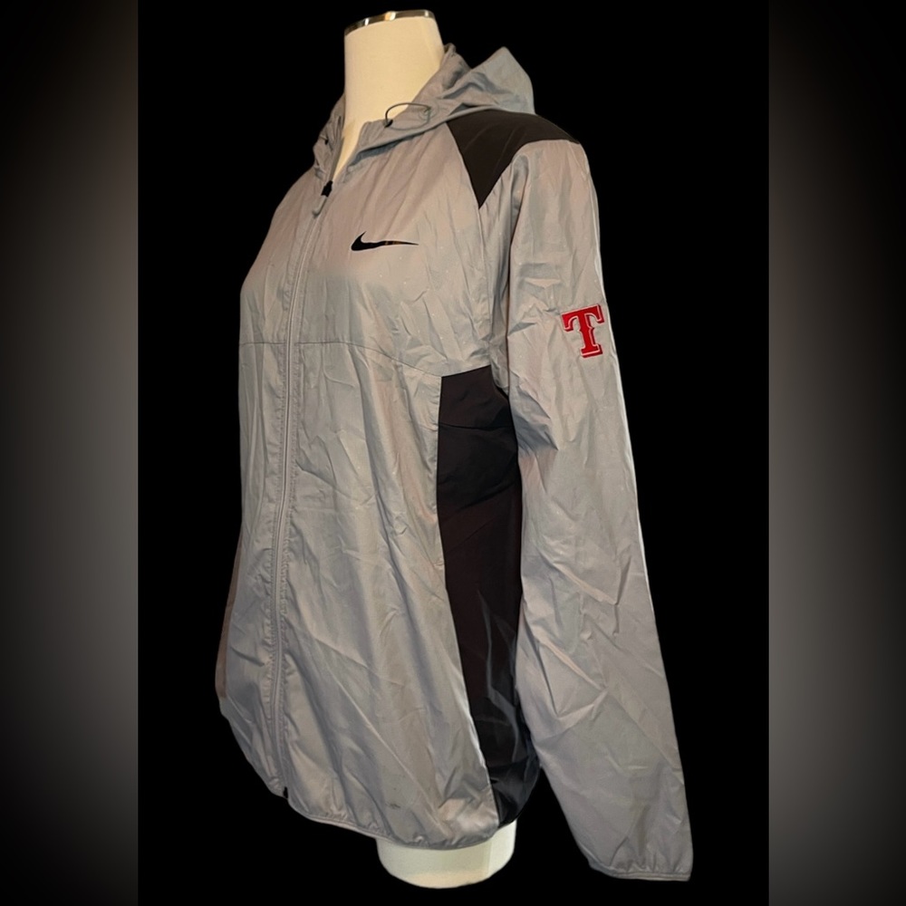 Nike Golf Mens Gray Jacket Texas Rangers Windbreaker Rain Coat - Medium